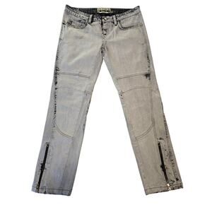 Closed Arizona Jeans Womens 28 Gray Acid Wash Straight Stretch Denim Italy